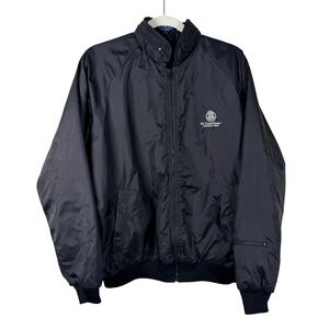 Vtg La Mode Active Sportswear El Conquistador Country Club Bomber Jacket Black M